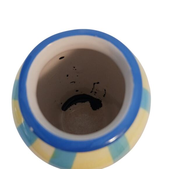 WCL Flower Bud Vase Colorful ROSE Pattern Whimsical  Flowers Striped CIRCUS Vntg - Picture 8 of 14